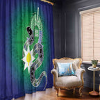 Australia Saibai Island Window Curtain Papuan Black Snake With Dhari