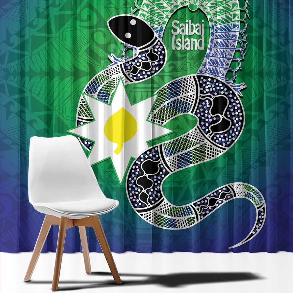 Australia Saibai Island Window Curtain Papuan Black Snake With Dhari