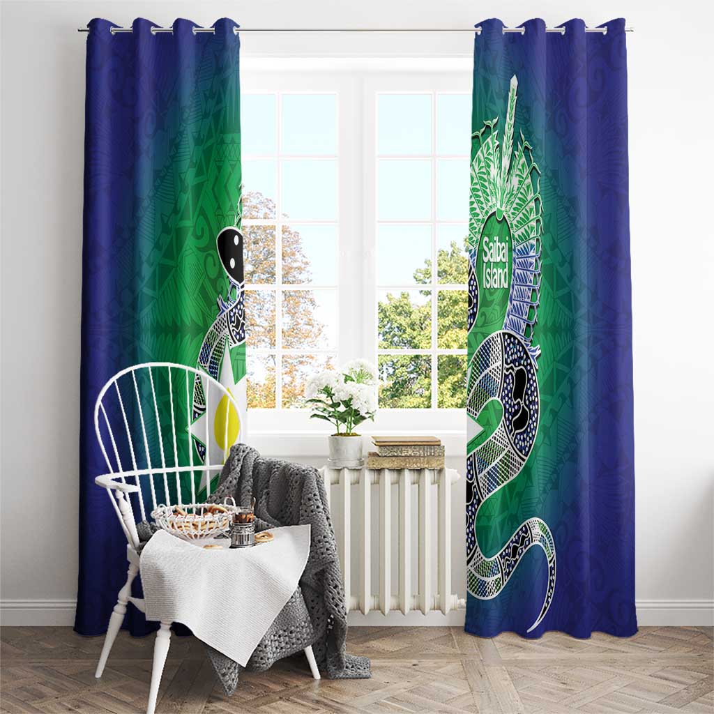 Australia Saibai Island Window Curtain Papuan Black Snake With Dhari