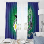Australia Saibai Island Window Curtain Papuan Black Snake With Dhari