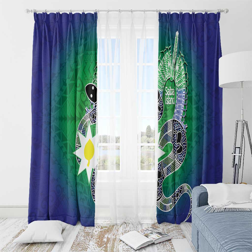 Australia Saibai Island Window Curtain Papuan Black Snake With Dhari