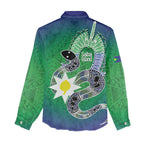Australia Saibai Island Women Casual Shirt Papuan Black Snake With Dhari