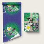 Australia Saibai Island Wrapping Paper Papuan Black Snake With Dhari - Aussie Hoodie