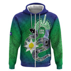 Australia Saibai Island Zip Hoodie Papuan Black Snake With Dhari