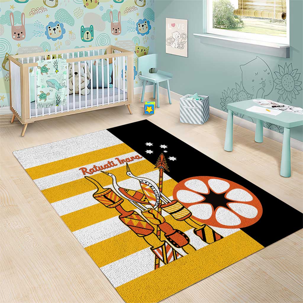 Australia Tiwi Islands Area Rug Ratuati Irara Flag Style