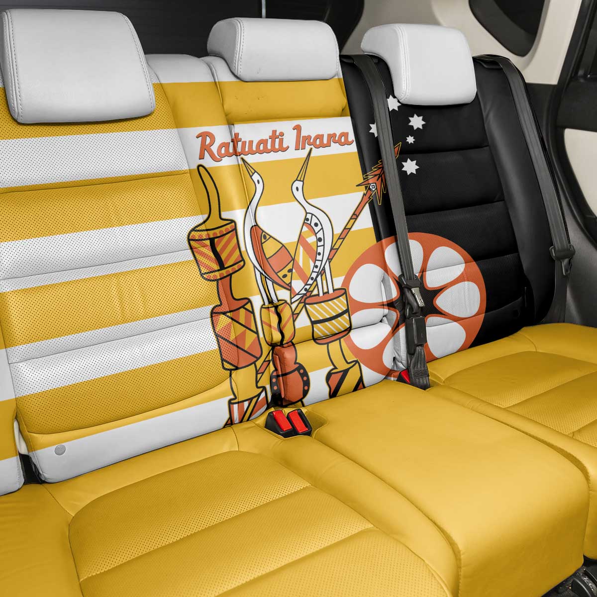 Australia Tiwi Islands Back Car Seat Cover Ratuati Irara Flag Style