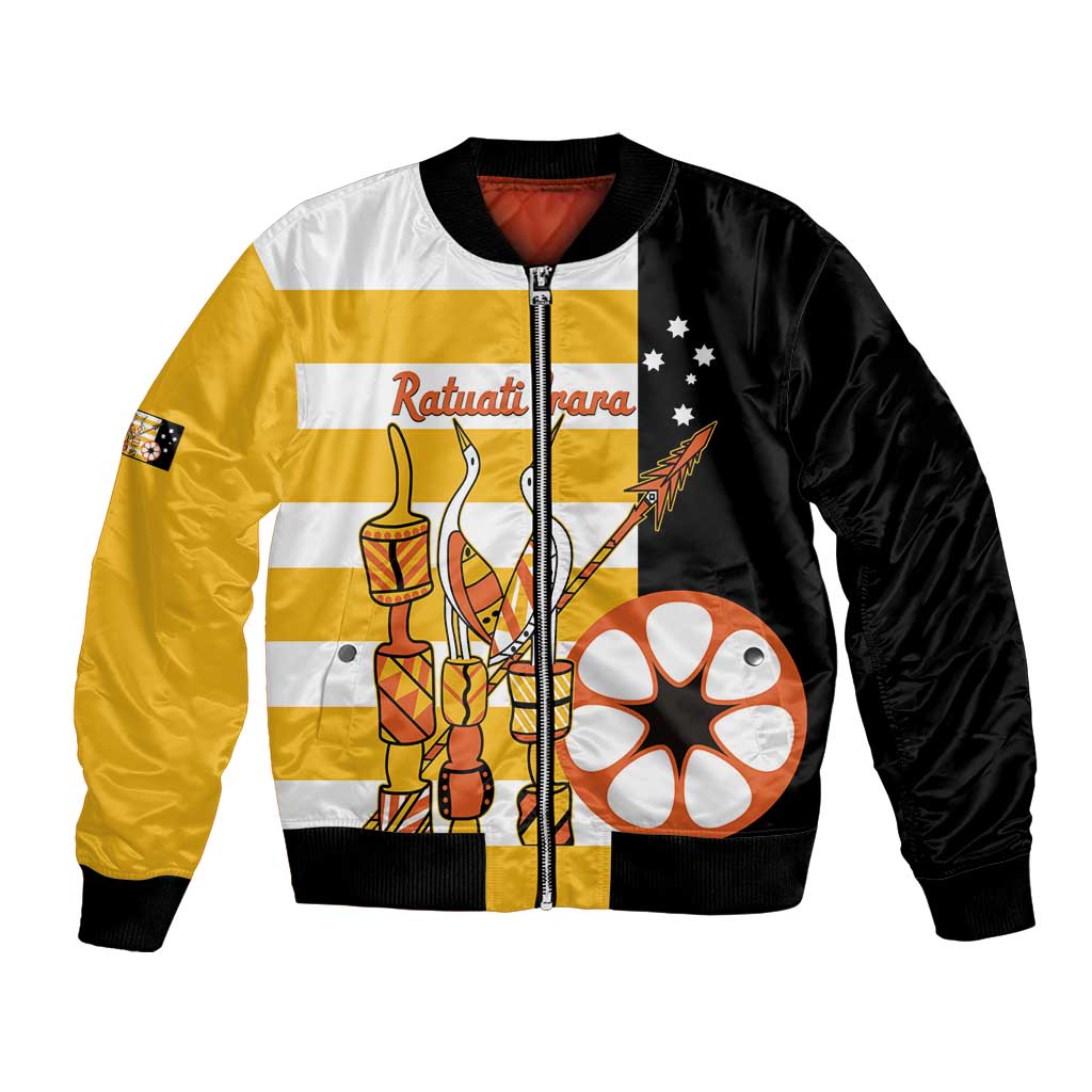 Australia Tiwi Islands Bomber Jacket Ratuati Irara Flag Style