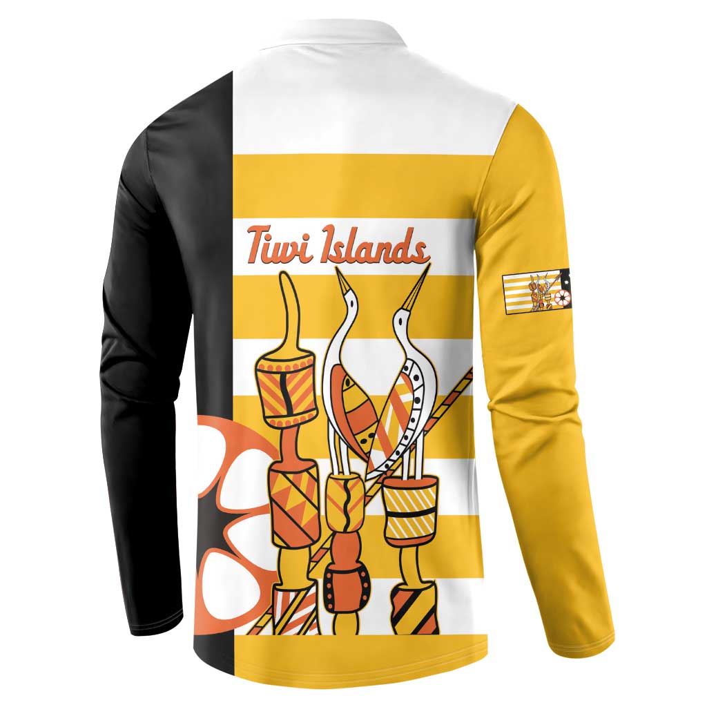 Australia Tiwi Islands Button Sweatshirt Ratuati Irara Flag Style