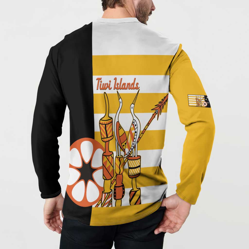 Australia Tiwi Islands Button Sweatshirt Ratuati Irara Flag Style