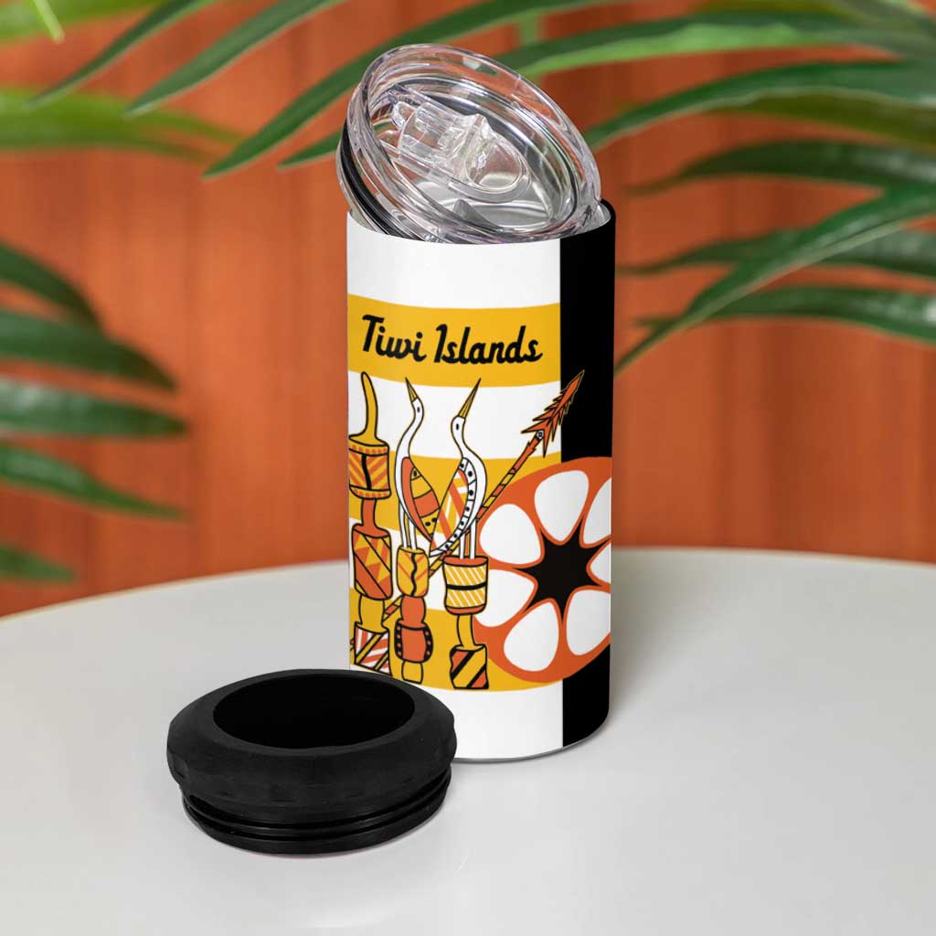 Australia Tiwi Islands 4 in 1 Can Cooler Tumbler Ratuati Irara Flag Style