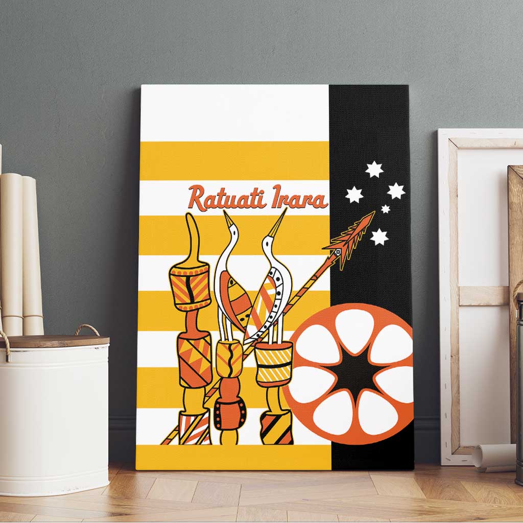 Australia Tiwi Islands Canvas Wall Art Ratuati Irara Flag Style