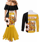 Australia Tiwi Islands Couples Matching Mermaid Dress and Long Sleeve Button Shirt Ratuati Irara Flag Style