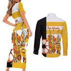 Australia Tiwi Islands Couples Matching Short Sleeve Bodycon Dress and Long Sleeve Button Shirt Ratuati Irara Flag Style