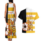 Australia Tiwi Islands Couples Matching Tank Maxi Dress and Hawaiian Shirt Ratuati Irara Flag Style