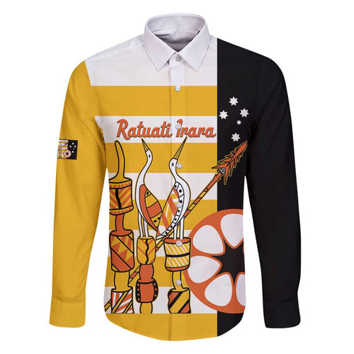 Australia Tiwi Islands Family Matching Long Sleeve Bodycon Dress and Hawaiian Shirt Ratuati Irara Flag Style