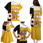 Australia Tiwi Islands Family Matching Puletasi and Hawaiian Shirt Ratuati Irara Flag Style