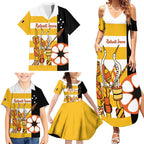 Australia Tiwi Islands Family Matching Summer Maxi Dress and Hawaiian Shirt Ratuati Irara Flag Style