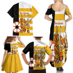 Australia Tiwi Islands Family Matching Summer Maxi Dress and Hawaiian Shirt Ratuati Irara Flag Style
