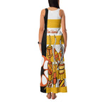 Australia Tiwi Islands Family Matching Tank Maxi Dress and Hawaiian Shirt Ratuati Irara Flag Style