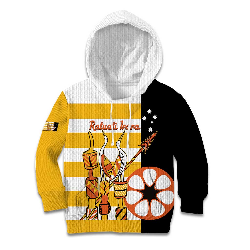 Australia Tiwi Islands Kid Hoodie Ratuati Irara Flag Style