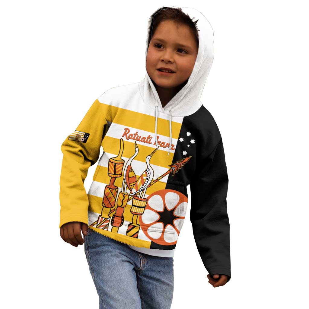 Australia Tiwi Islands Kid Hoodie Ratuati Irara Flag Style