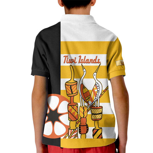 Australia Tiwi Islands Kid Polo Shirt Ratuati Irara Flag Style