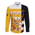 Australia Tiwi Islands Long Sleeve Button Shirt Ratuati Irara Flag Style