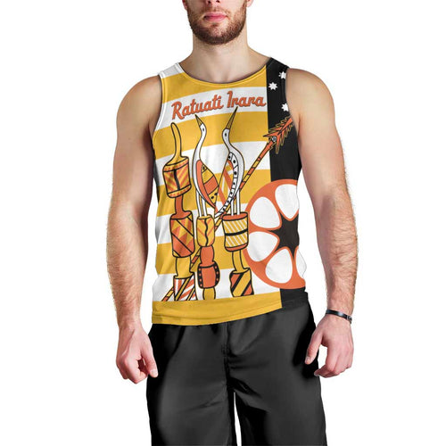 Australia Tiwi Islands Men Tank Top Ratuati Irara Flag Style