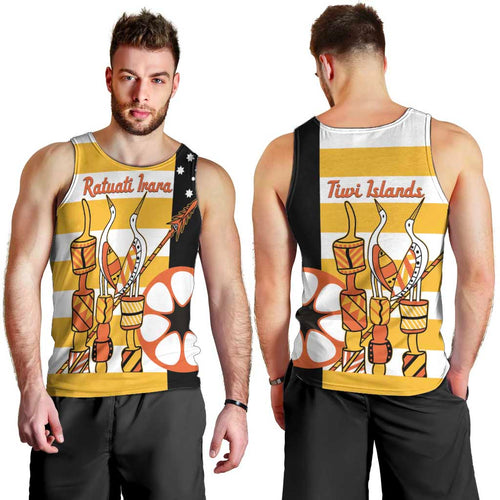 Australia Tiwi Islands Men Tank Top Ratuati Irara Flag Style