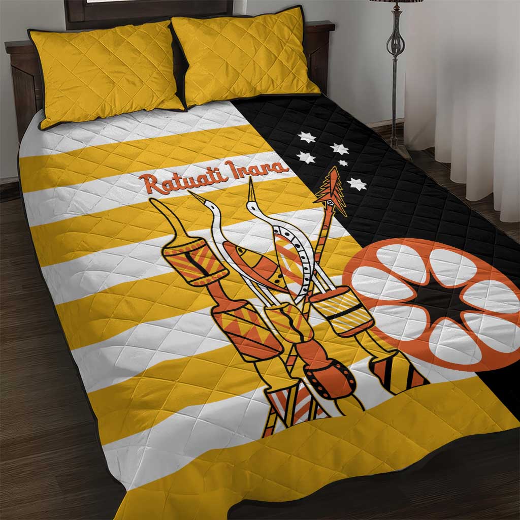 Australia Tiwi Islands Quilt Bed Set Ratuati Irara Flag Style