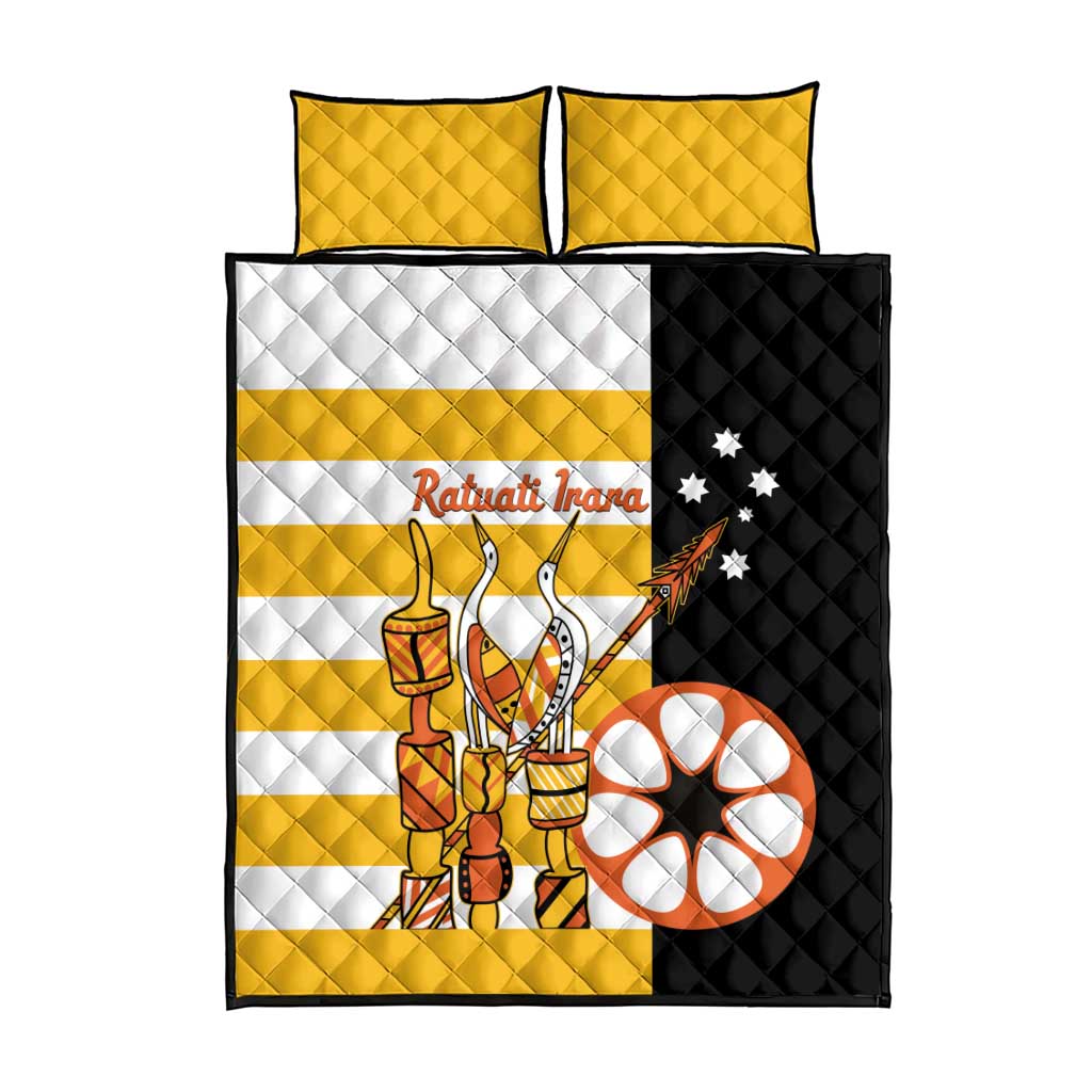 Australia Tiwi Islands Quilt Bed Set Ratuati Irara Flag Style