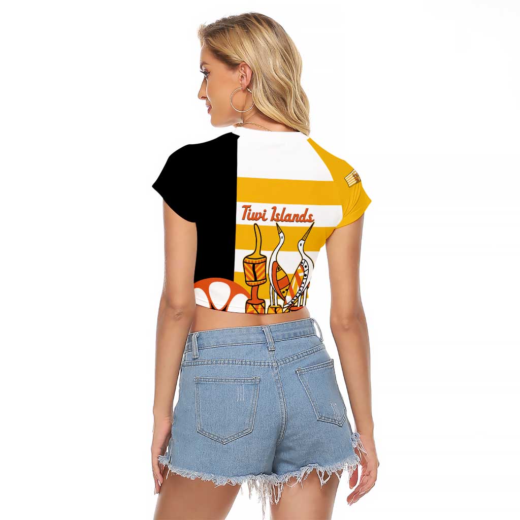 Australia Tiwi Islands Raglan Cropped T Shirt Ratuati Irara Flag Style