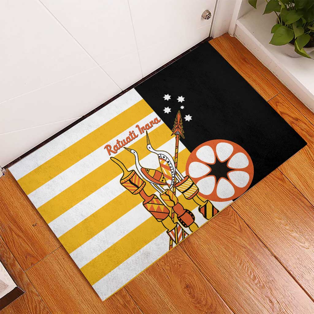 Australia Tiwi Islands Rubber Doormat Ratuati Irara Flag Style