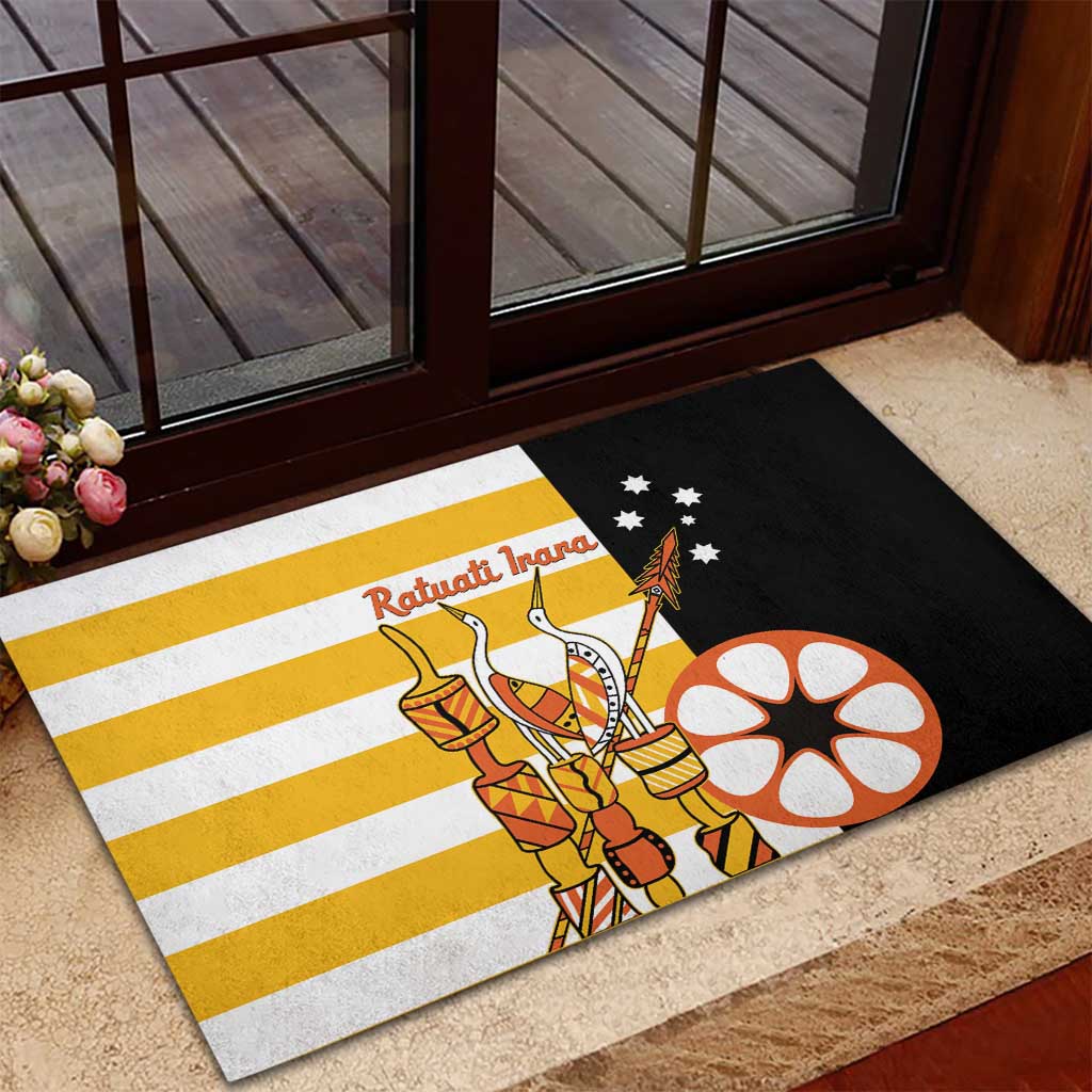 Australia Tiwi Islands Rubber Doormat Ratuati Irara Flag Style