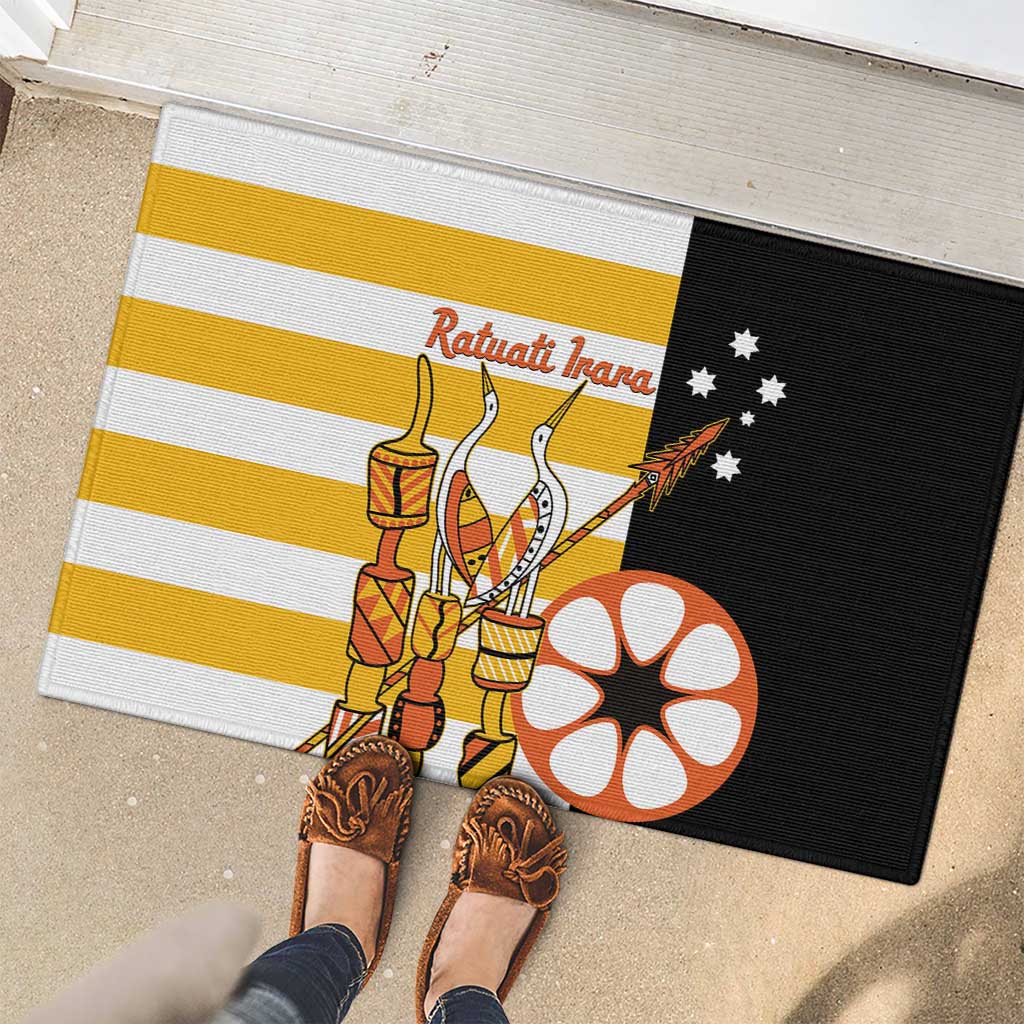 Australia Tiwi Islands Rubber Doormat Ratuati Irara Flag Style