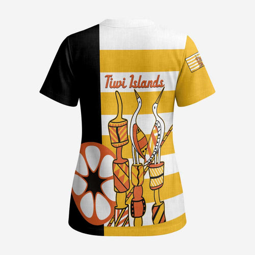Australia Tiwi Islands Scrub Top Ratuati Irara Flag Style - Aussie Hoodie