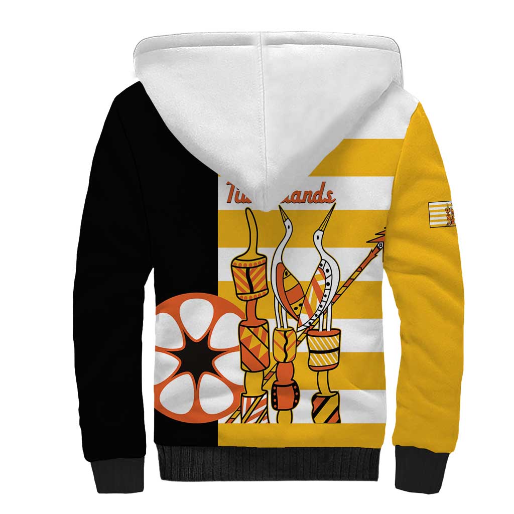 Australia Tiwi Islands Sherpa Hoodie Ratuati Irara Flag Style