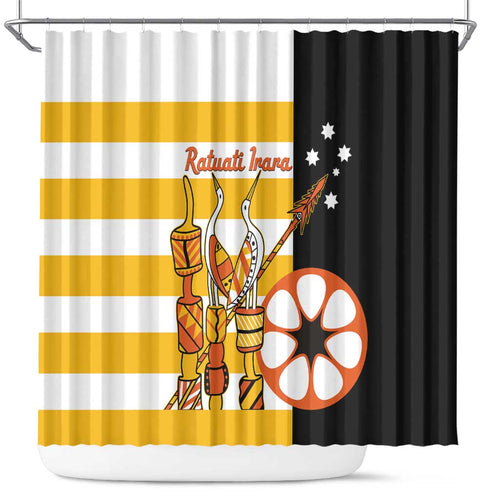 Australia Tiwi Islands Shower Curtain Ratuati Irara Flag Style