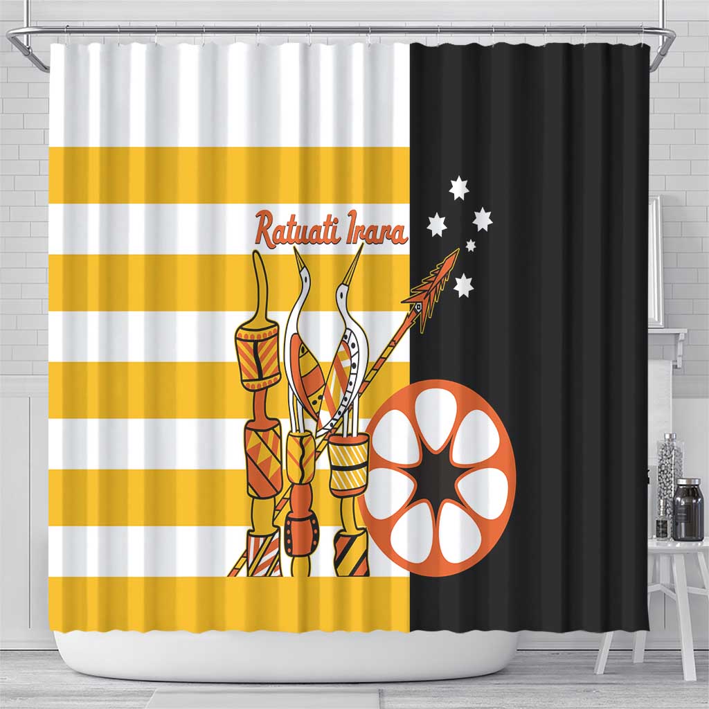Australia Tiwi Islands Shower Curtain Ratuati Irara Flag Style