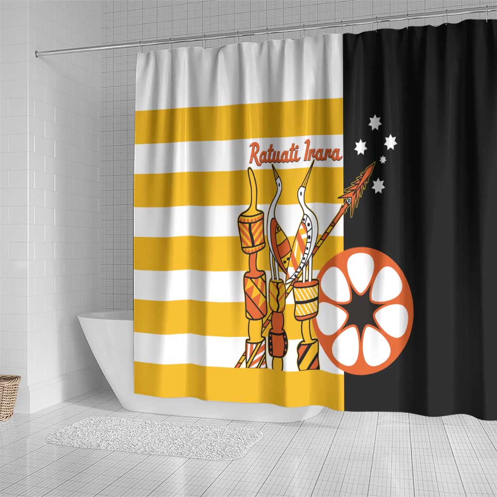 Australia Tiwi Islands Shower Curtain Ratuati Irara Flag Style