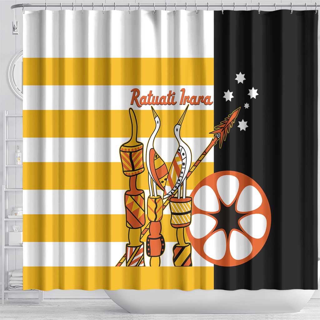 Australia Tiwi Islands Shower Curtain Ratuati Irara Flag Style