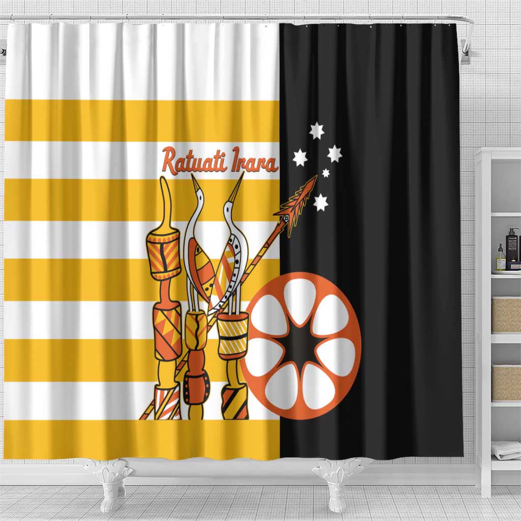 Australia Tiwi Islands Shower Curtain Ratuati Irara Flag Style