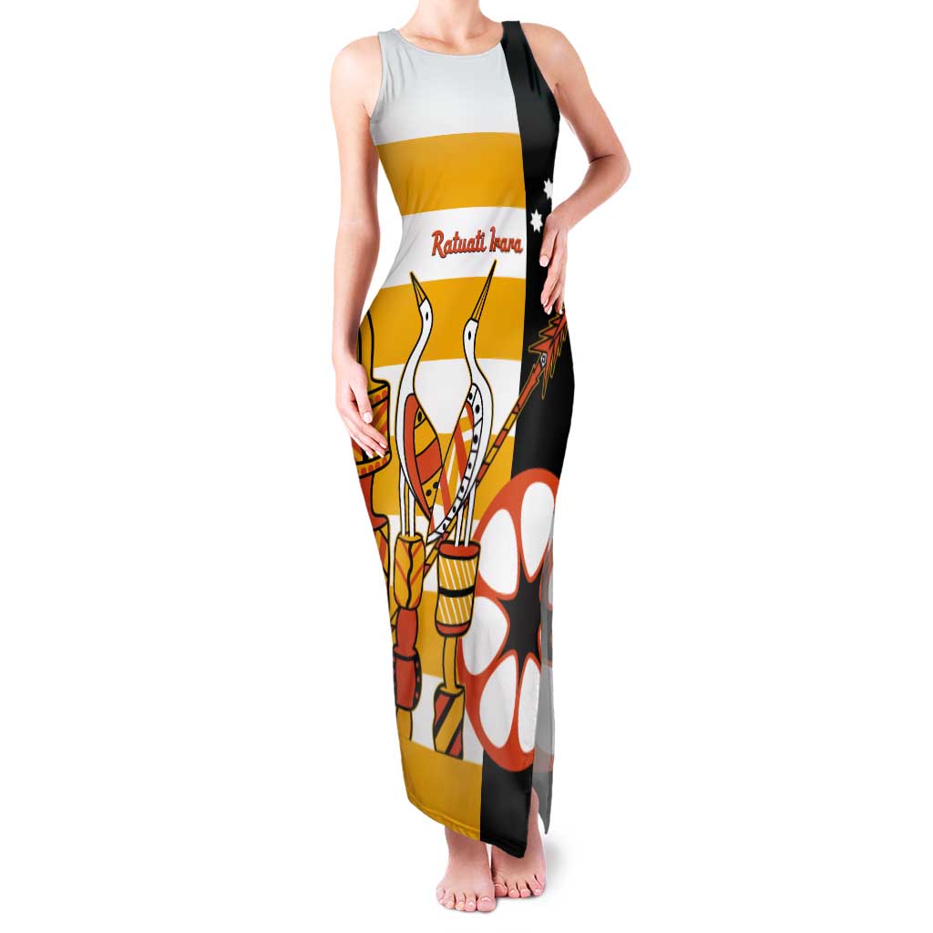 Australia Tiwi Islands Tank Maxi Dress Ratuati Irara Flag Style