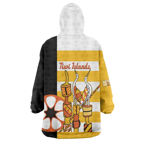 Australia Tiwi Islands Wearable Blanket Hoodie Ratuati Irara Flag Style