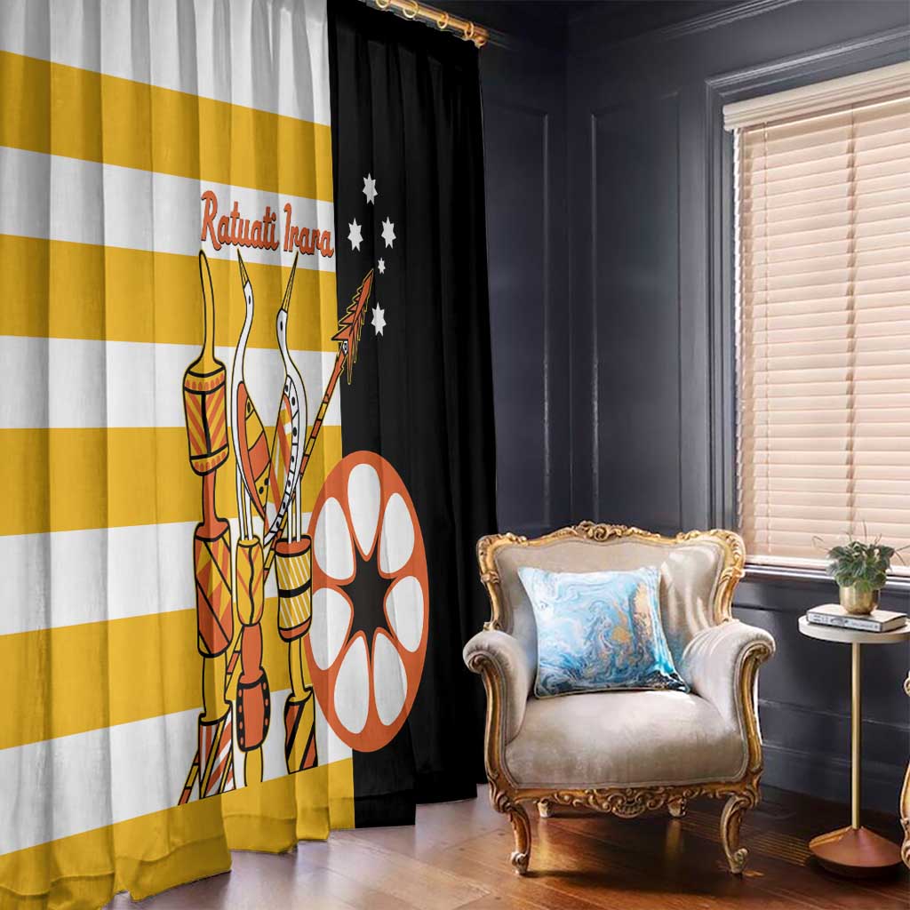Australia Tiwi Islands Window Curtain Ratuati Irara Flag Style