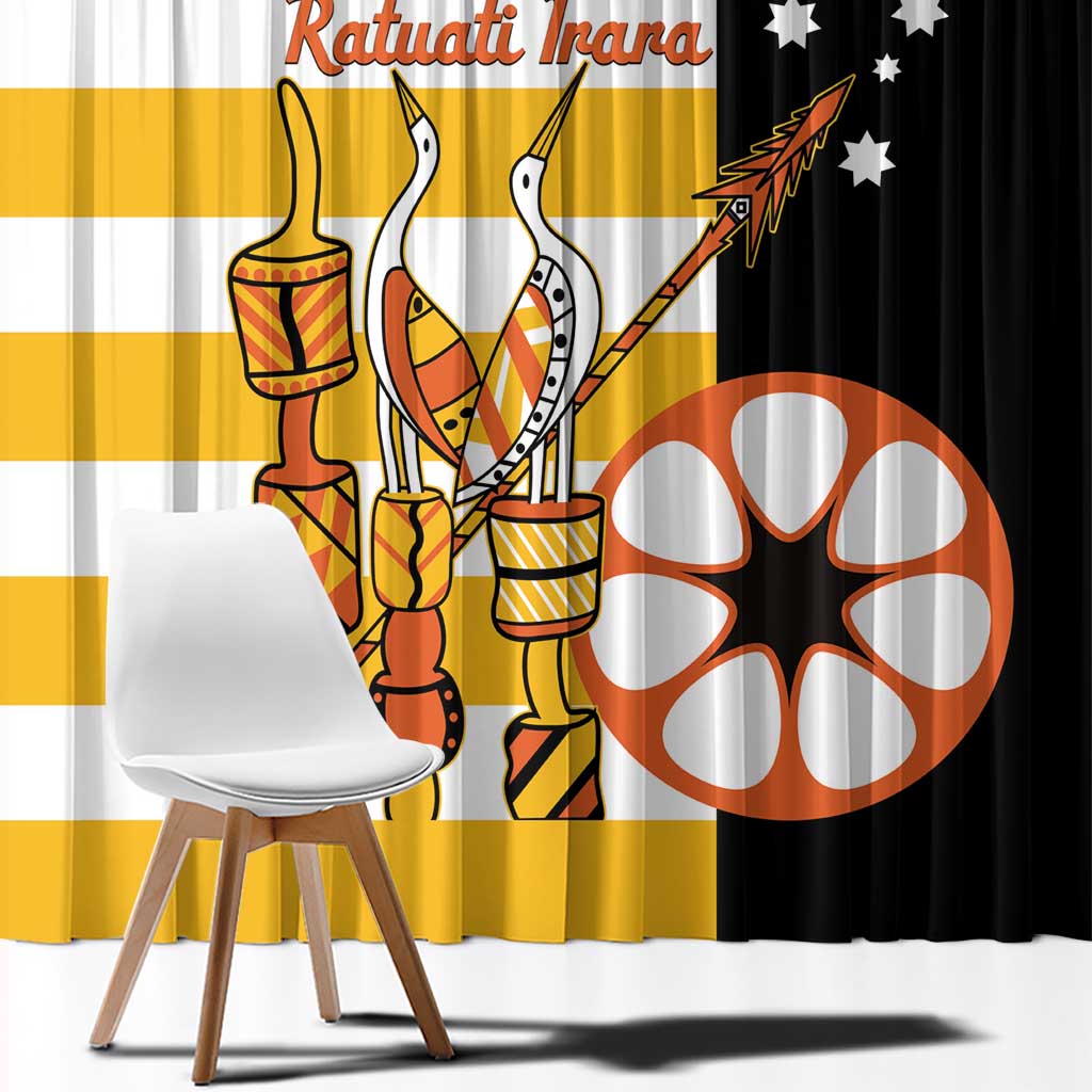 Australia Tiwi Islands Window Curtain Ratuati Irara Flag Style