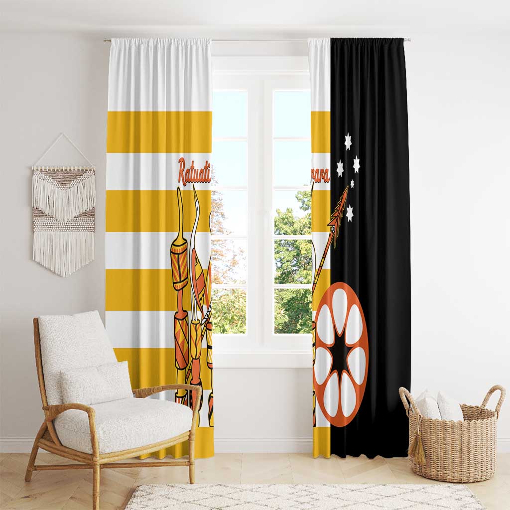 Australia Tiwi Islands Window Curtain Ratuati Irara Flag Style
