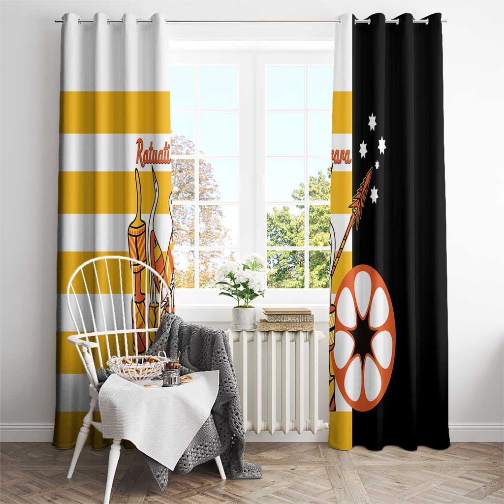Australia Tiwi Islands Window Curtain Ratuati Irara Flag Style