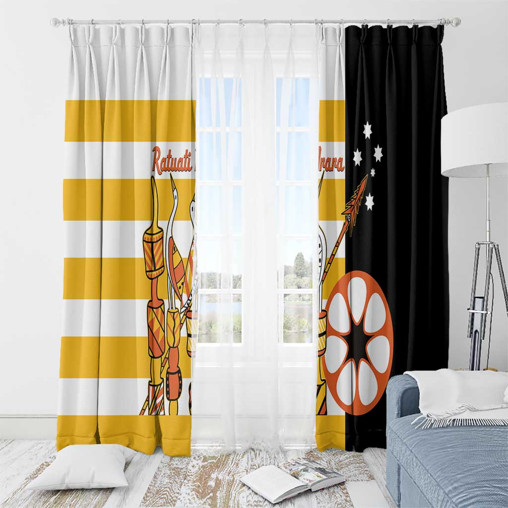Australia Tiwi Islands Window Curtain Ratuati Irara Flag Style