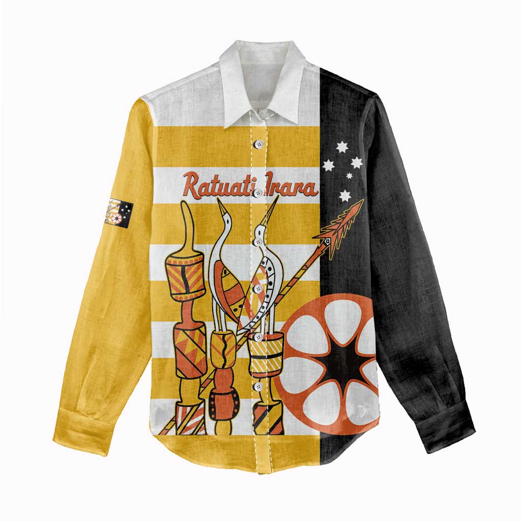 Australia Tiwi Islands Women Casual Shirt Ratuati Irara Flag Style